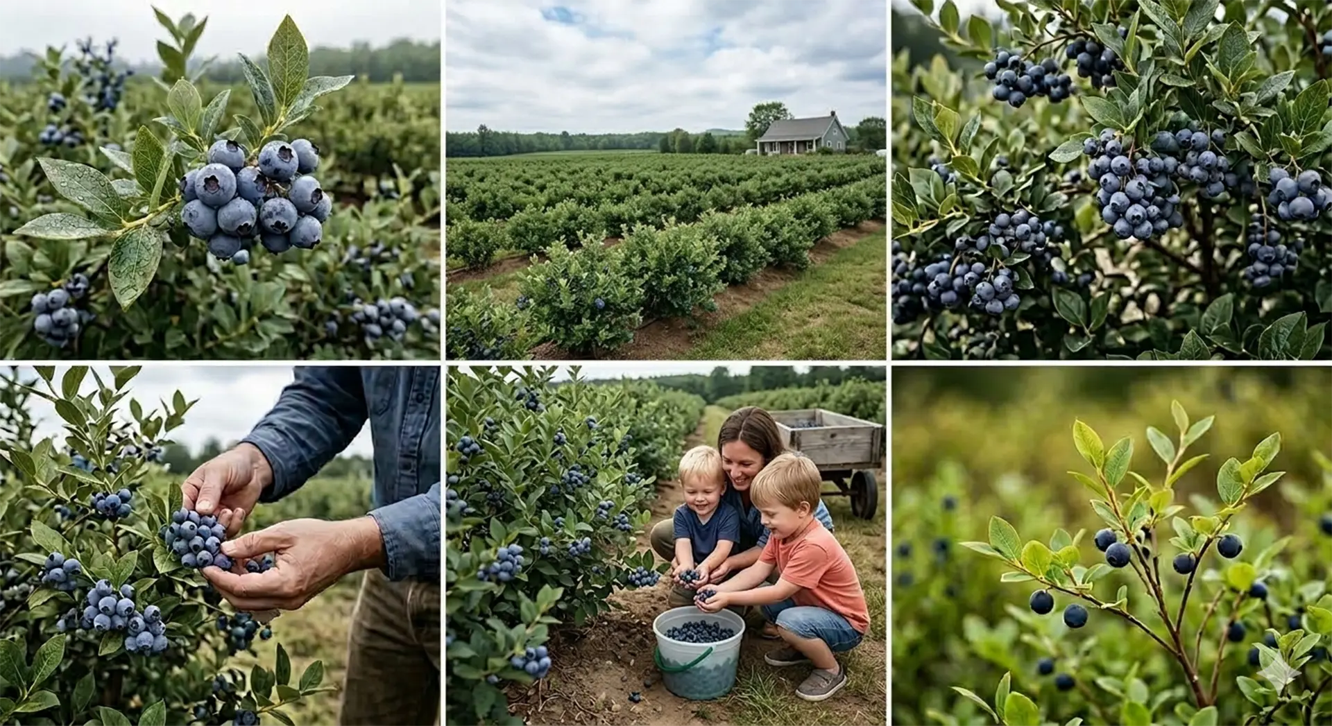 Blueberry bushes at Kuhn's U-Pick Farm, Oxford NY